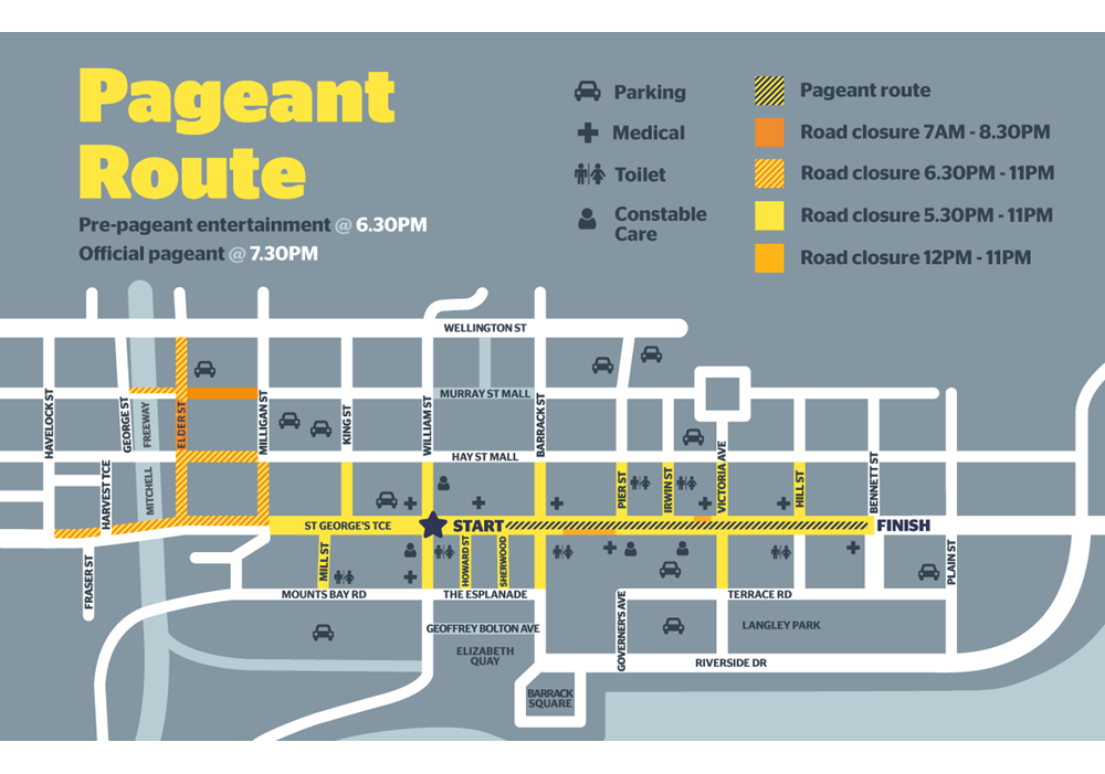 RAC Christmas Pageant Road Closures